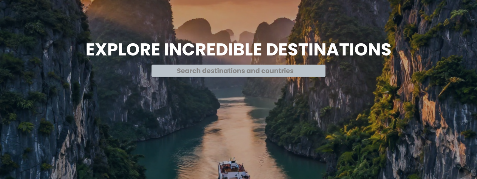Ha Long Bay Travel Poster Background